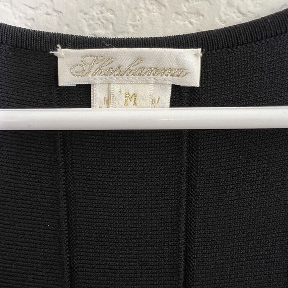 Anthropologie Shoshanna Black Pleated Cocktail Fit Flare Career Dress Medium Y22 - Picture 10 of 10